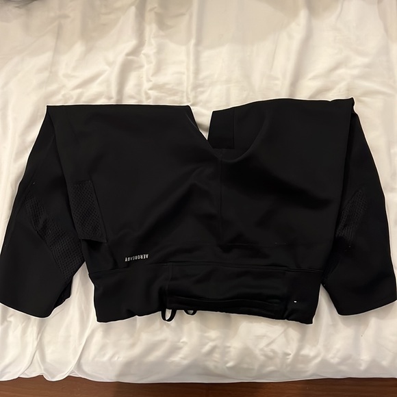 Adidas Running aeroready yoga capris black medium mesh EUC - Picture 3 of 7